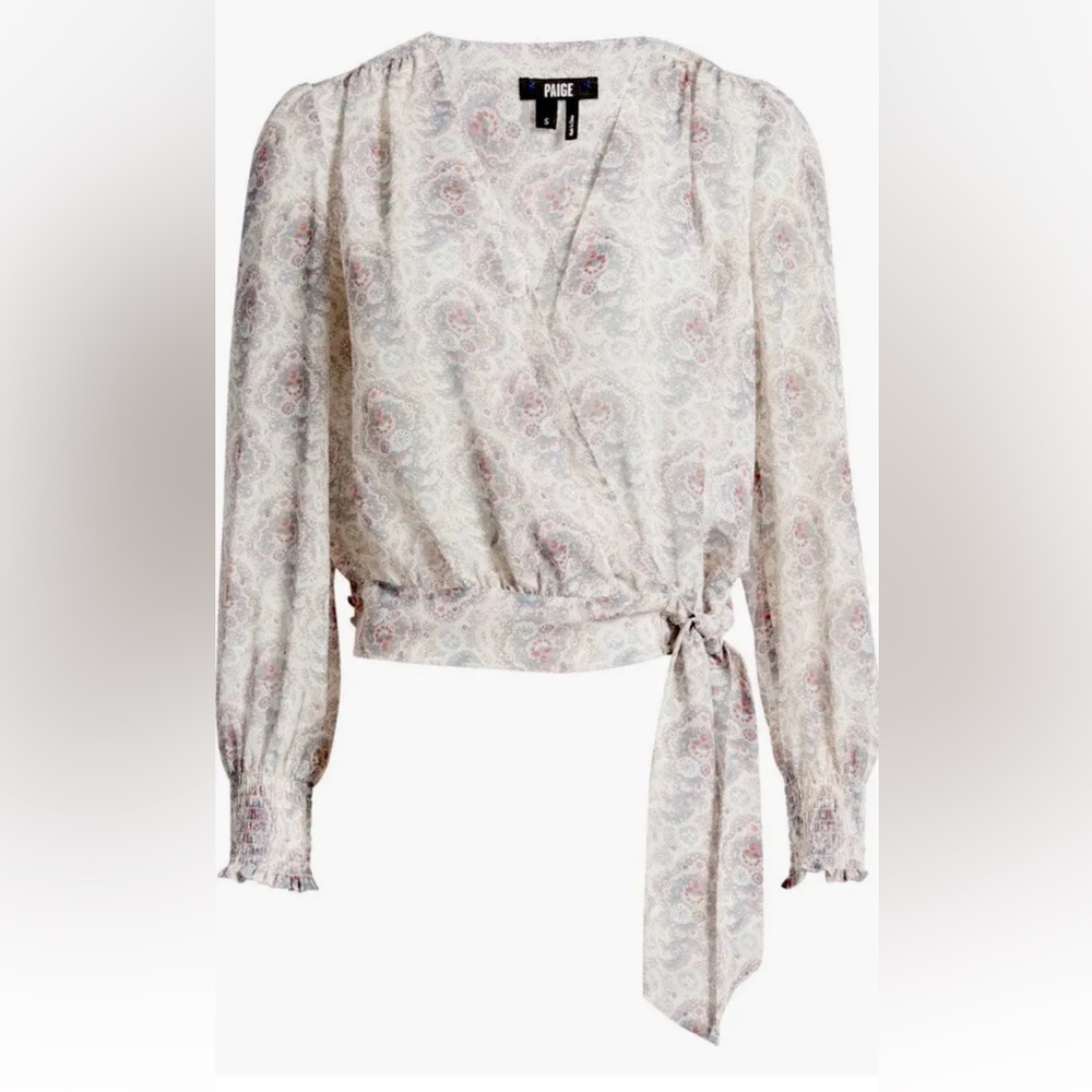 PAIGE MARGHERITA TIE WAIST BLOUSE SIZE S - Picture 5 of 6